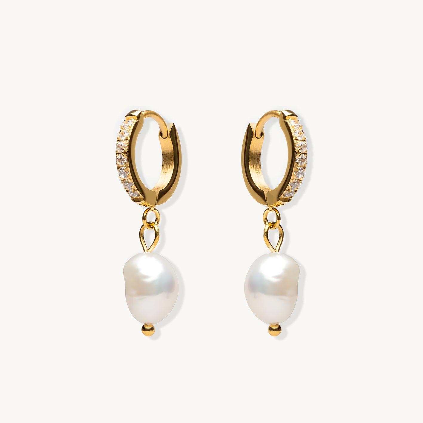 Alice Freshwater Pearl Diamond Earrings