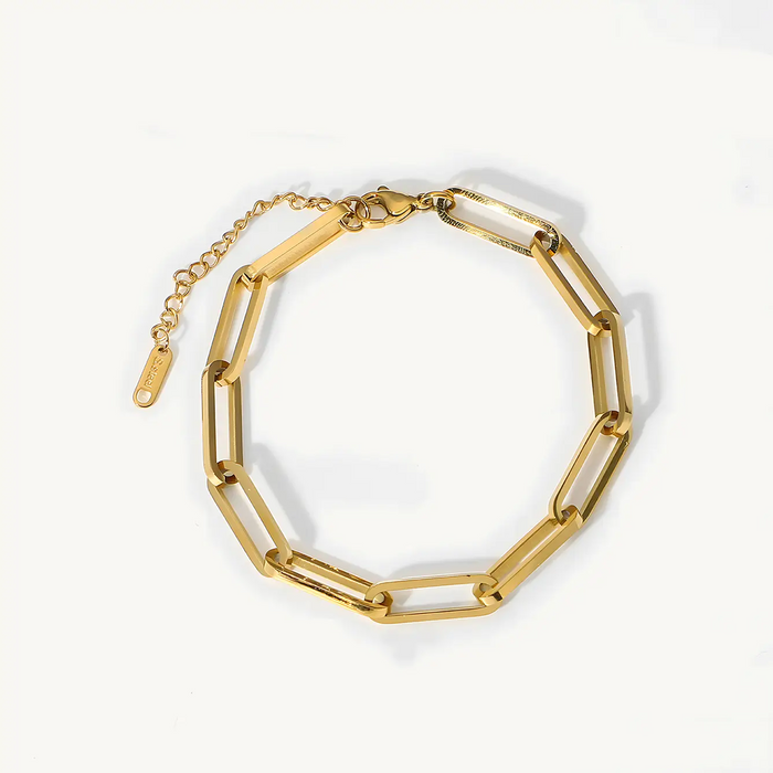 Elina Gold Paperclip Bracelet