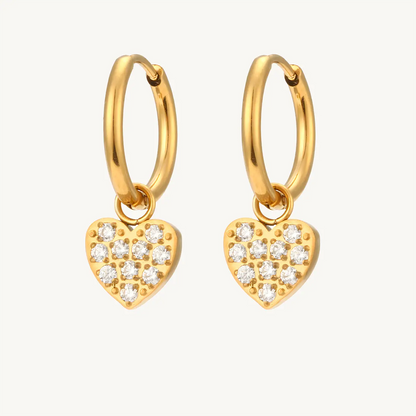 Elysia Heart Gold Earrings