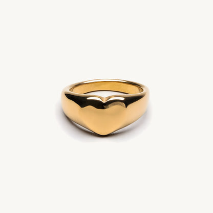 Olivia Heart Gold Ring