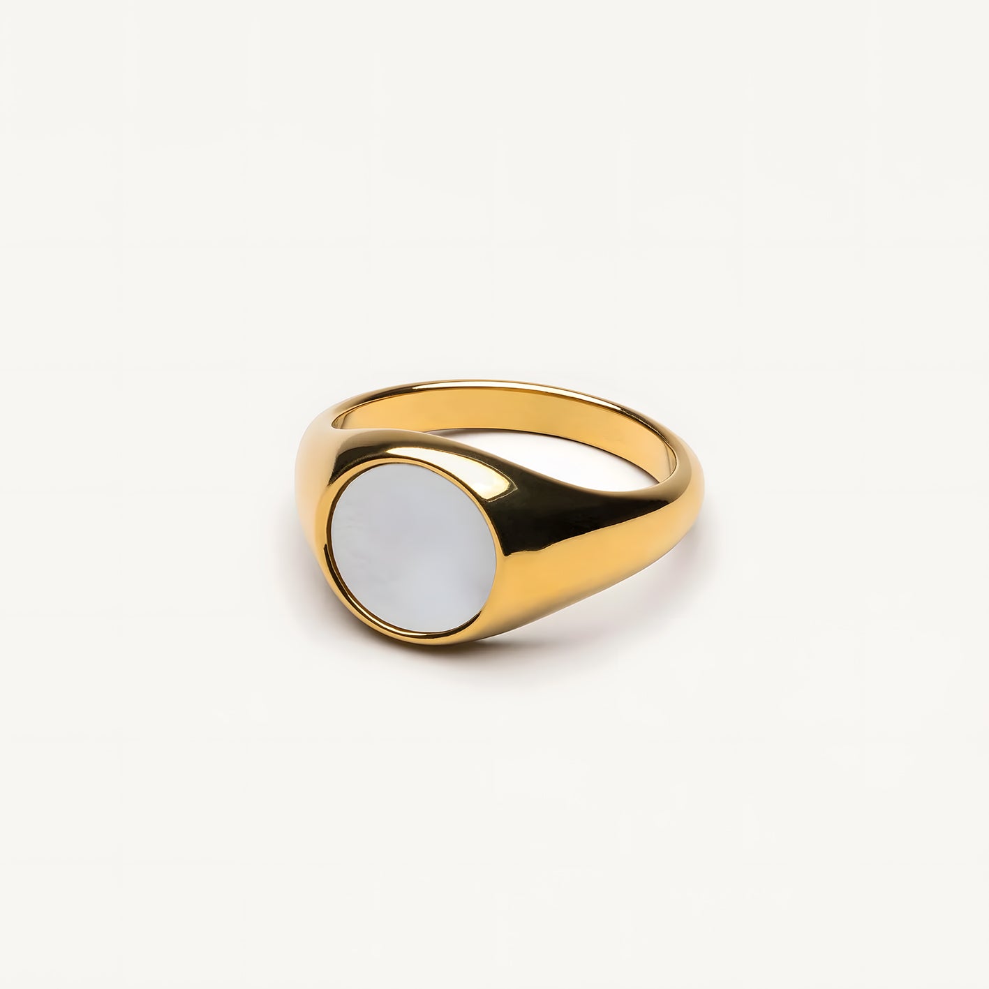 Alyssa Mother Of Pearl Gold Ring